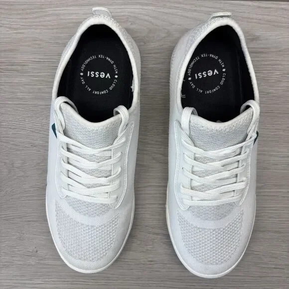 Vessi Weekend Sneaker Mens Size 10 Waterproof Shoes Marble White Summer Preppy - Picture 6 of 11